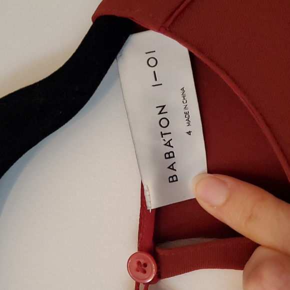 Babaton 1-01 Wilhelmina dress in red row - Picture 4 of 17